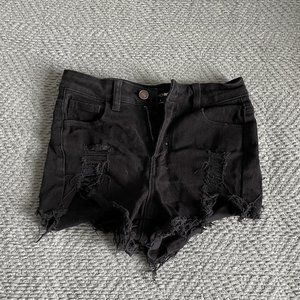 Fashion Nova Black Denim Shorts